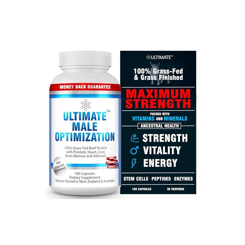 Ultimate Optimización Masculina Suplemento Órgano Carne 100 Alimentada Hierba Testículos