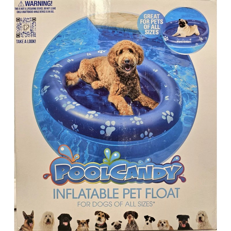 PoolCandy Pool Candy Inflatable Dog Pet Pool Float and Lounger