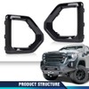 PIT66 Glossy Black Front Fog Light Outer Bezel Cover Set,