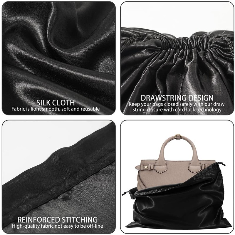 2 Pack Dust Bags for Handbags Silk Dust Cover Bag