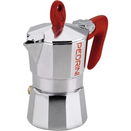 PEDRINI Kaffeemaschine, Moka für Espresso, Aluminiumlegierung EN 601, italienisches Design (Schwarz, 2 tasse)