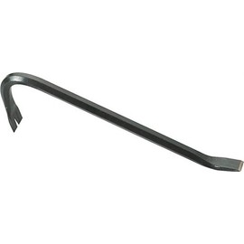 Edward Tools Gooseneck Wrecking Bar - Extra strength drop forged steel pry bar for easier demolition - Gooseneck for added ripping bar leverage - Nail puller end/chisel end - Rust proof (12 Inch)