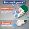Everest 45° Angled RJ45 Cat5e Keystone Jacks 50-Pack in Green