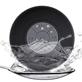 Bathroom waterproof wireless Bluetooth speaker large suction cup mini portable speaker outdoor sports stereo speaker - Color: white