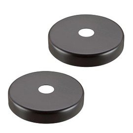 Aspen Creative 21506-12, Contemporary Chandelier & Light Fixture Canopy, Oil Rubbed Bronze, 5-1/8" Diameter, 1" Center Hole, 2 Pack