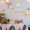 Youyole 3 Pack Pink Floating Shelves for Wall 16 Inch