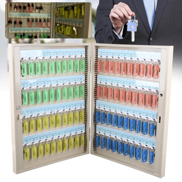 Unbranded 80 keys Storage Cabinet Lock Box Safe Wall Mount