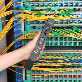 Komshine KFI-35P Optical Fiber Identifier Wave Respond 800-1700nm+Optical Power Meter Function -70~+10dB+ LED Light Traffic Live Detector+250um/900um,2.0/3.0mm Four Tips+270Hz, 1KHz, 2KHz