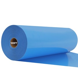 Guangyintong - Rollos de vinilo de transferencia de calor HTV, vinilo calcomanía de PVC de 12 x 100 pies, para playera, vinilo azul cielo HTV, fácil de cortar y malezar, para diseño de bricolaje