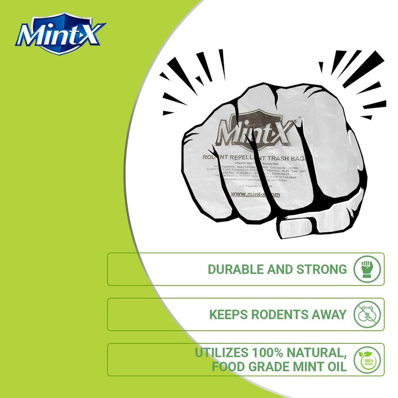 Mint-X - MX3860HD C22 Rodent Repellent Trash Bag, 0.870 Mil,