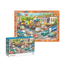 Dodo D300370 Eductional On The Road Observation Puzzle 80 Pieces, Various
