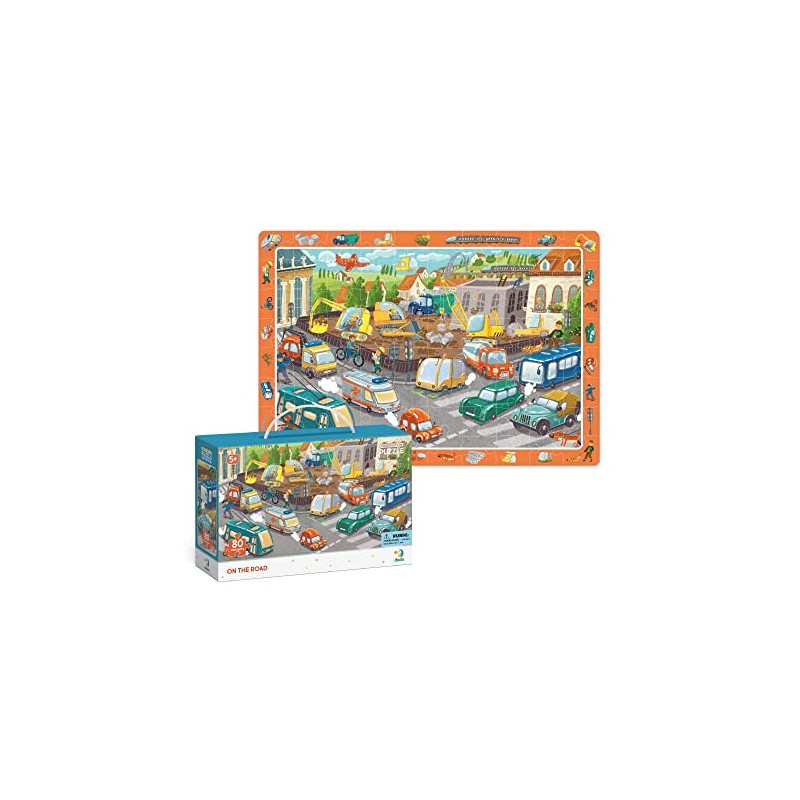 Dodo D300370 Eductional On The Road Observation Puzzle 80 Pieces,