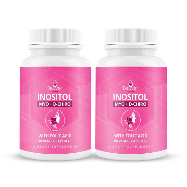 BeLive Myo-Inositol & D-Chiro Inositol Capsules - 90Ct I Inositol
