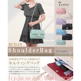 RUDAN Women's Shoulder Bag, Cross-body Quilted Chain Bag, Large, green (light green)