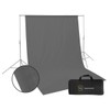 Glow Muslin Backdrop - 6 x 9' (Grey)