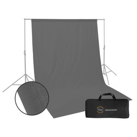 Glow Muslin Backdrop - 6 x 9' (Grey)