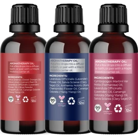 Maple Holistics Relaxing Essential Oil Blends for Diffuser - Uplift Dream and Entice Essential Oils for Diffusers Aromatherapy and Baths with Pure Essential Oils Including Lavender Sage Ylang Ylang and Orange