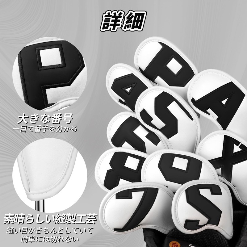 Golf Iron Cover Magnet Wedge Cover Club Head Cover Set