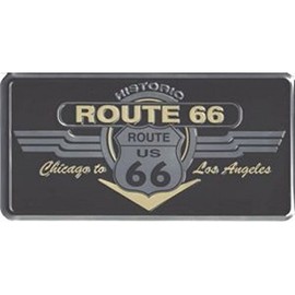 License Plates Online Historic Route 66 Shield & Wing Plate