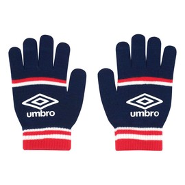 Umbro Gloves, Junior Knit Gloves, Soccer, Futsal, Moving, Running, Kids, Unisex, Youth, Navy × Red