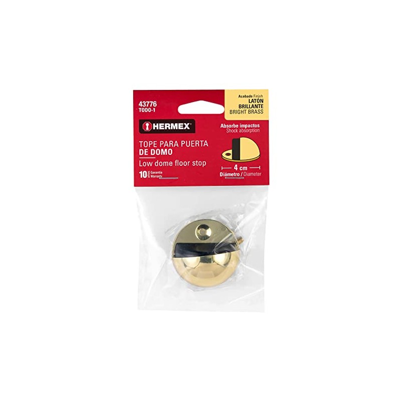 Hermex TODO-1, Tope tipo domo de latón, protección de hule