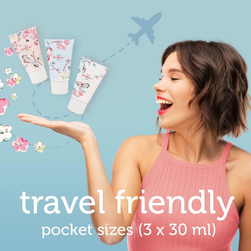 Cath Kidston Hand Cream 3x 30ml, Shea Butter, 3 Fragrances,