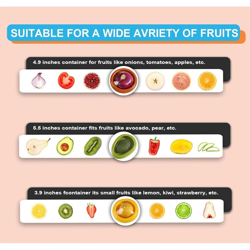 HANR Silicone Fruit Storage Box,Silicone Fruit and Vegetable Storage Containers