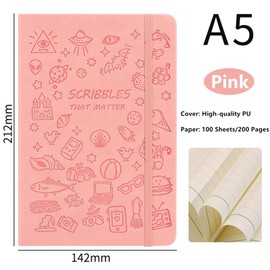 200 Pages Medium A5 5.7 x 8 inches Lined Journal Notebooks for Writing, Diary Journal for Women and Men, Hardcover Notebooks for Office School educational supplies. (Pink)