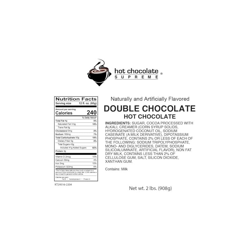 Hot Chocolate Supreme 2 lb bag Double Chocolate Instant Hot