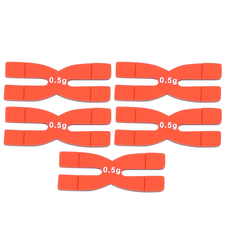 POWERTI 5pcs 0.5g Tennis Badminton Racket Weight Balance Strips Silicone