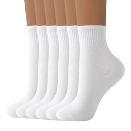 DIBAOLONG Womens Mini Crew Socks Casual Cotton Socks Cute Soft Ankle Sock 6 Pairs, Size 5-10
