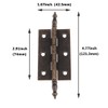 Dophee 2Pcs 127x44mm Antique Bronze 6 Holes Hinges for Vintage