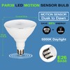 Radar Motion Sensor Outdoor Flood Light Bulbs, Dusk to Dawn