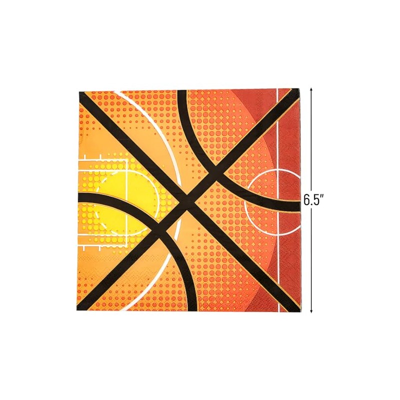 Basketball Luncheon Paper Napkins - 16 Pieces