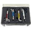 4 illuminated Bite Indicators in case. Coloured Glass Red, Yellow,
