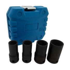 Generic 4pc Locking Wheel Nut Remover 17 18.5 21.5 26 mm Emergency Lug 1/2" Drive Socket