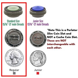 Neoperl Slim Coin Slot Faucet Aerator Perlator Hidden Aerated Stream flow Rates for Kitchen Bathroom (Yellow 2.2 gpm, Regular Male)