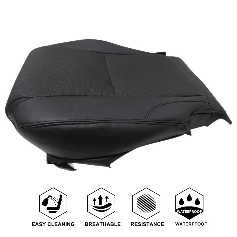 NLQR Front Driver Side Bottom Replacement Seat Cover Microfiber Leather