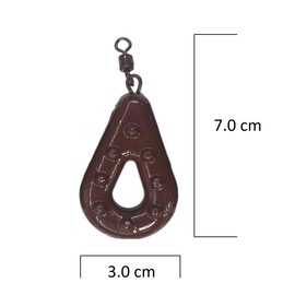 PRO FILSTAR Ground Lead Fishing Set 3 x 90g - Gripper Fishing Lead with Swivel - Fishing Lead Set - Ground Fishing - Pear Lead - Lead Weight - Fishing Lead - Fishing Weights - Lead Weights - Carp Lead