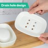Ruioomeep Soap Dish with Drain Soap Holder Ceramic Soap Dish