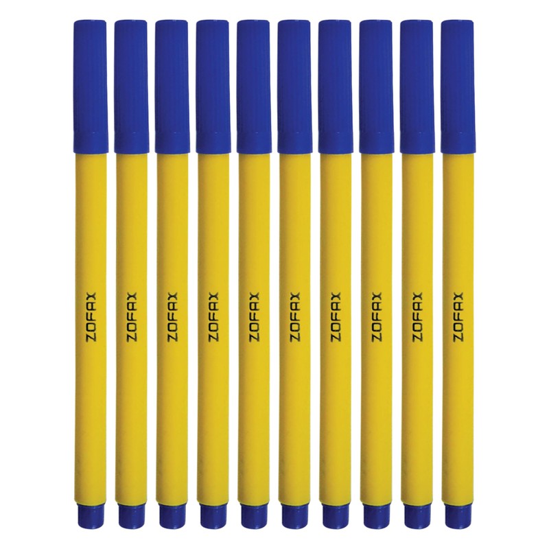 ZOFAX Felto Felt Tip Colouring Pens, BLUE, Fine Point, Pack