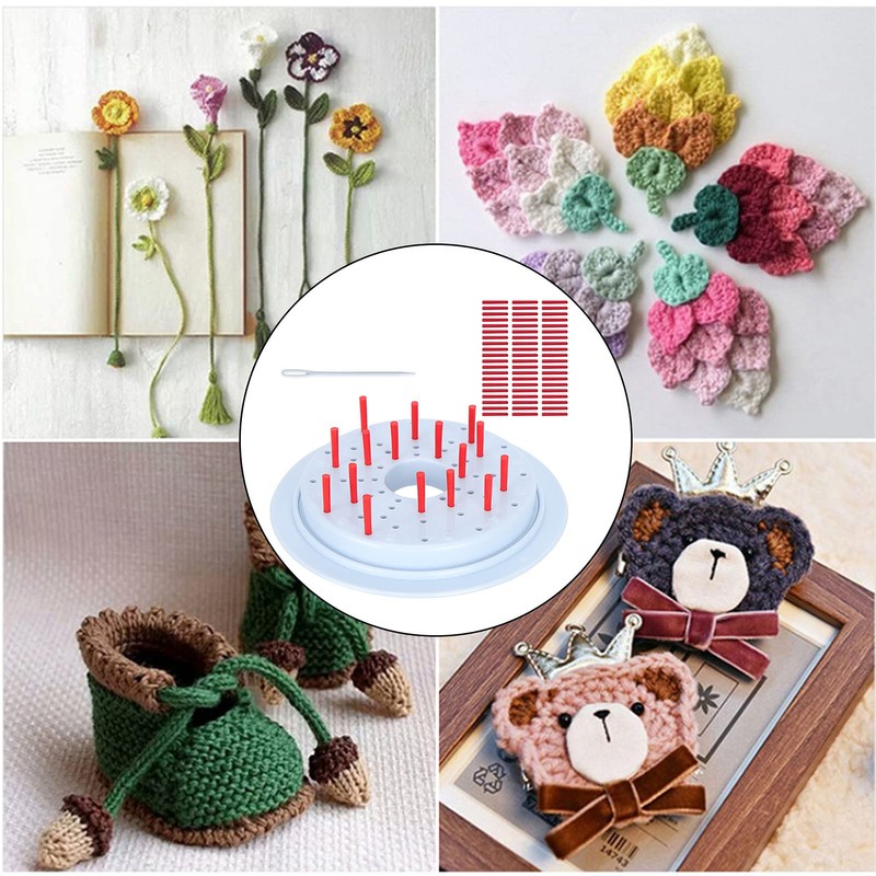 Flower Knitting Loom Kit DIY Round Knitting Looms Flower Maker