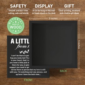 Memorial Sympathy Gifts for Loss of Loved One, Sympathy Gifts for Mom Dad Loss of Infant Baby Child Son Daughter Remembrance Bereavement Condolence Gifts Wooden Sign, A Letter Hug From Heaven (black)