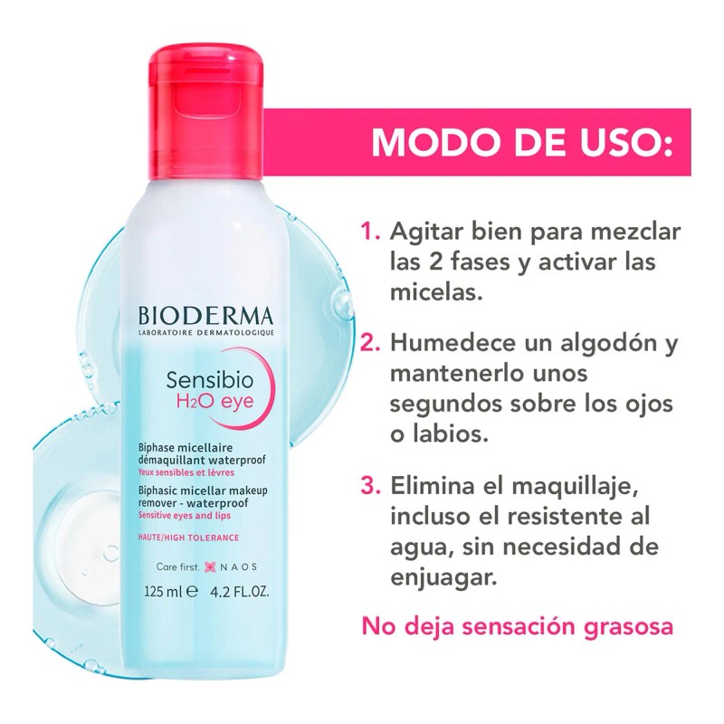 Sensibio H2o Eye Desmaquillante Bifásico Ojos 125ml Bioderma