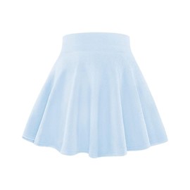 BOOPH - Falda casual para niños y niñas, con cintura elástica plisada y plisada, para patinar, Azul/claro, 8-9 Años
