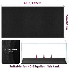 UNIFAMILY Aquarium Leveling Mat 24X48 in, Fish Tank Mat for Shock Absorbing Suitable for 40-55 Gallon, Waterproof Aquarium Mat for Under Tank, Weight Support Neoprene Shockproof Fish Tank Pad
