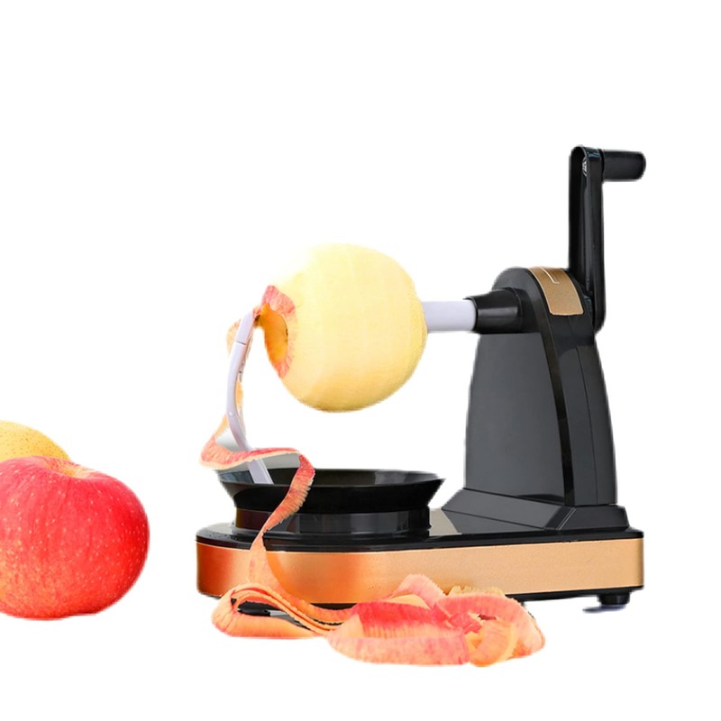 eBoutik – Black & Gold Hand-cranked Rotary Apple, Veg &