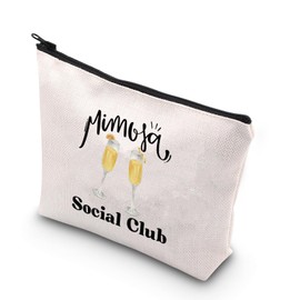 TSOTMO Coquette Summer Gift Mimosa Social Club Makeup Bag in My Cocktail Era Cocktail Party Gift (Mimosa Social Bag CA)
