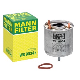 Original MANN-FILTER Fuel filter WK 9034 Z – Fuel filter set with gasket / gasket set – For Passenger Cars