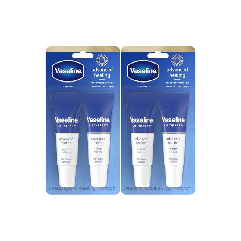 Vaseline Lip Therapy Fórmula avanzada 0.35 oz, Paquete de 4
